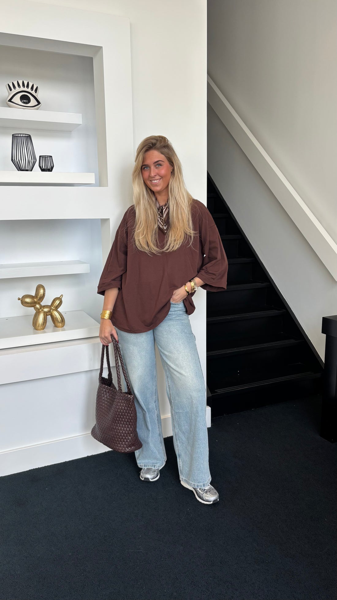 Oversized Basic Tee Brown (Curvy Girls Favorite)