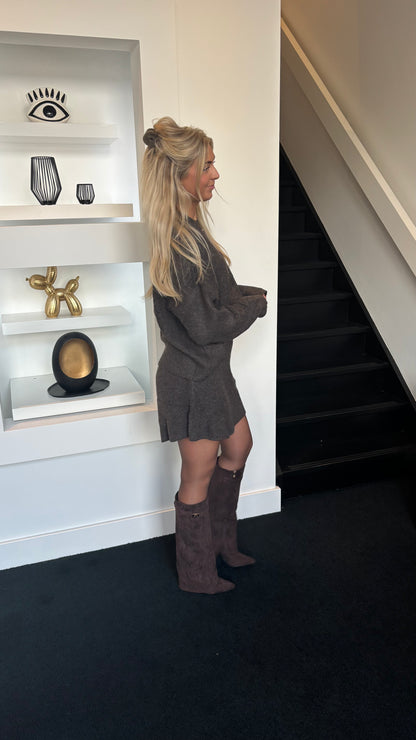 Candice Knit Set Brown 219