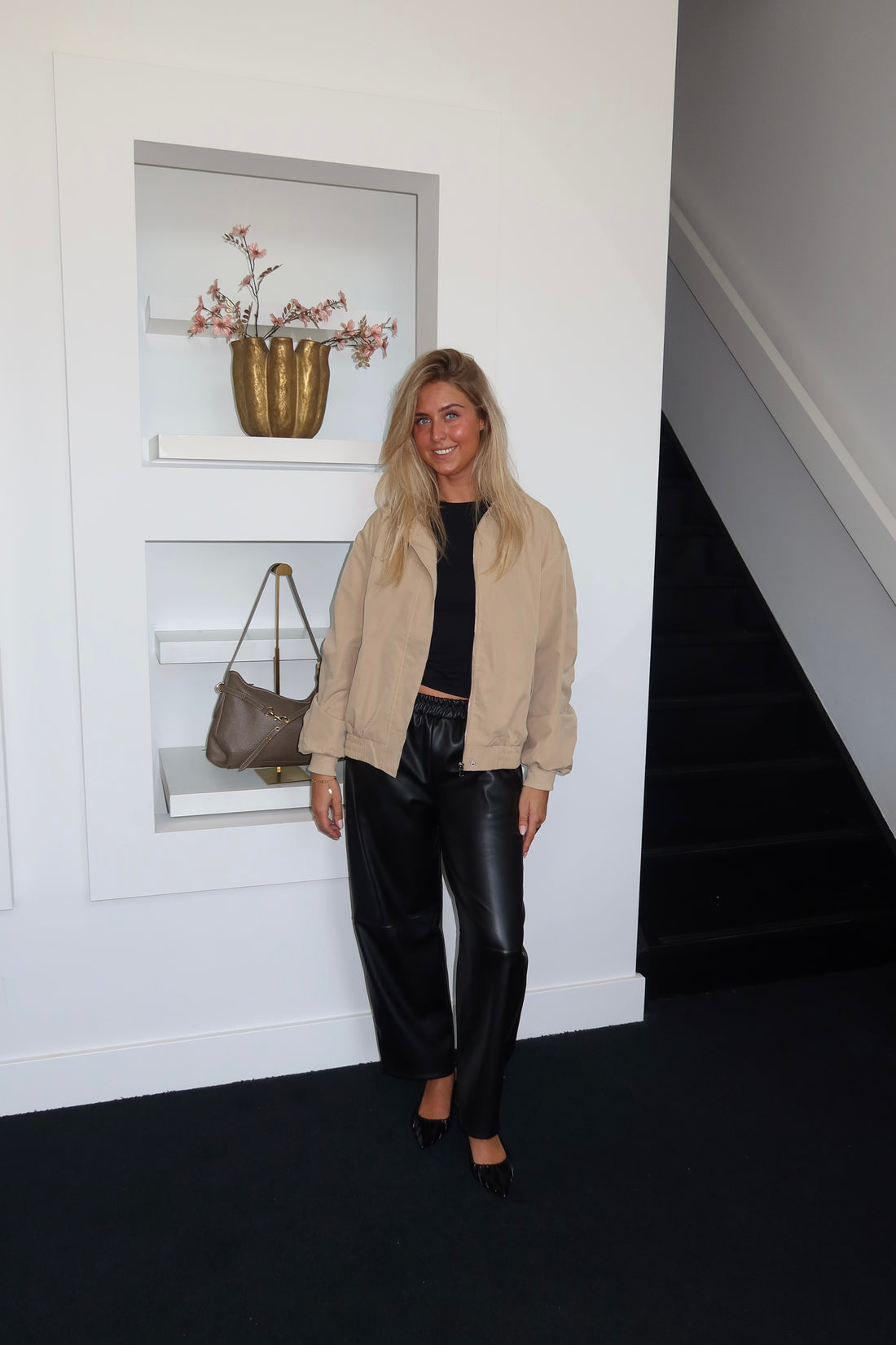 Bomber Jacket Beige