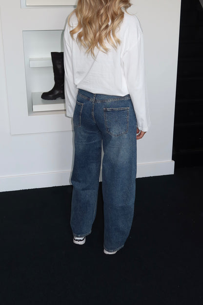 SeeSee Wide Leg Jeans Dark Denim 5041