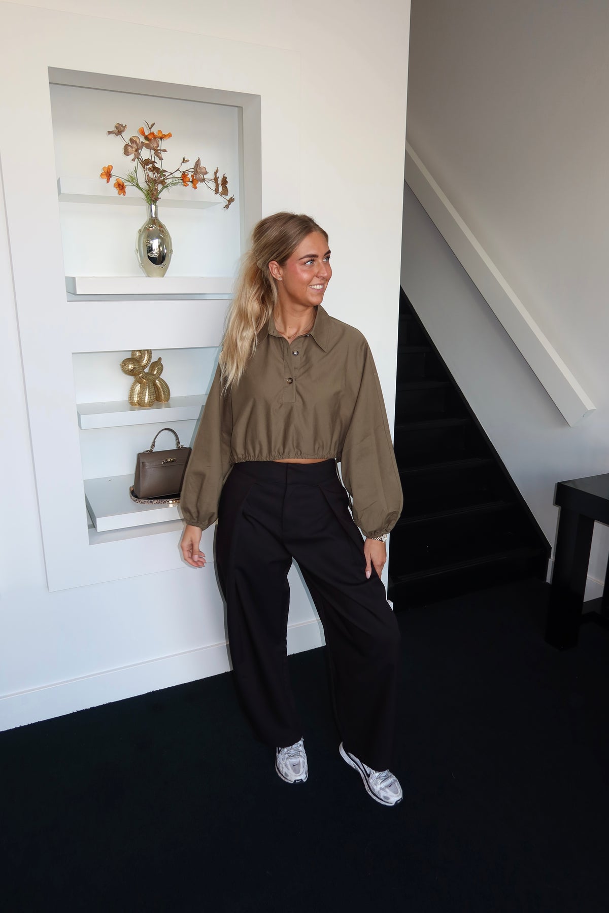 Amelie Olive Blouse 11777