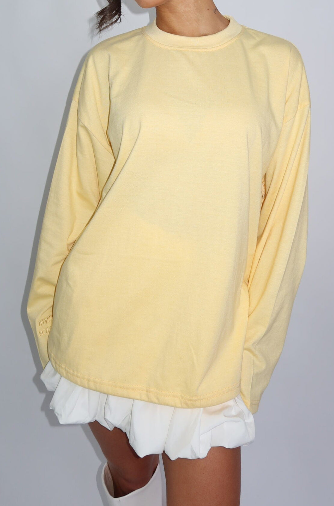 Kaia Fringe Long Sleeve Butter Yellow