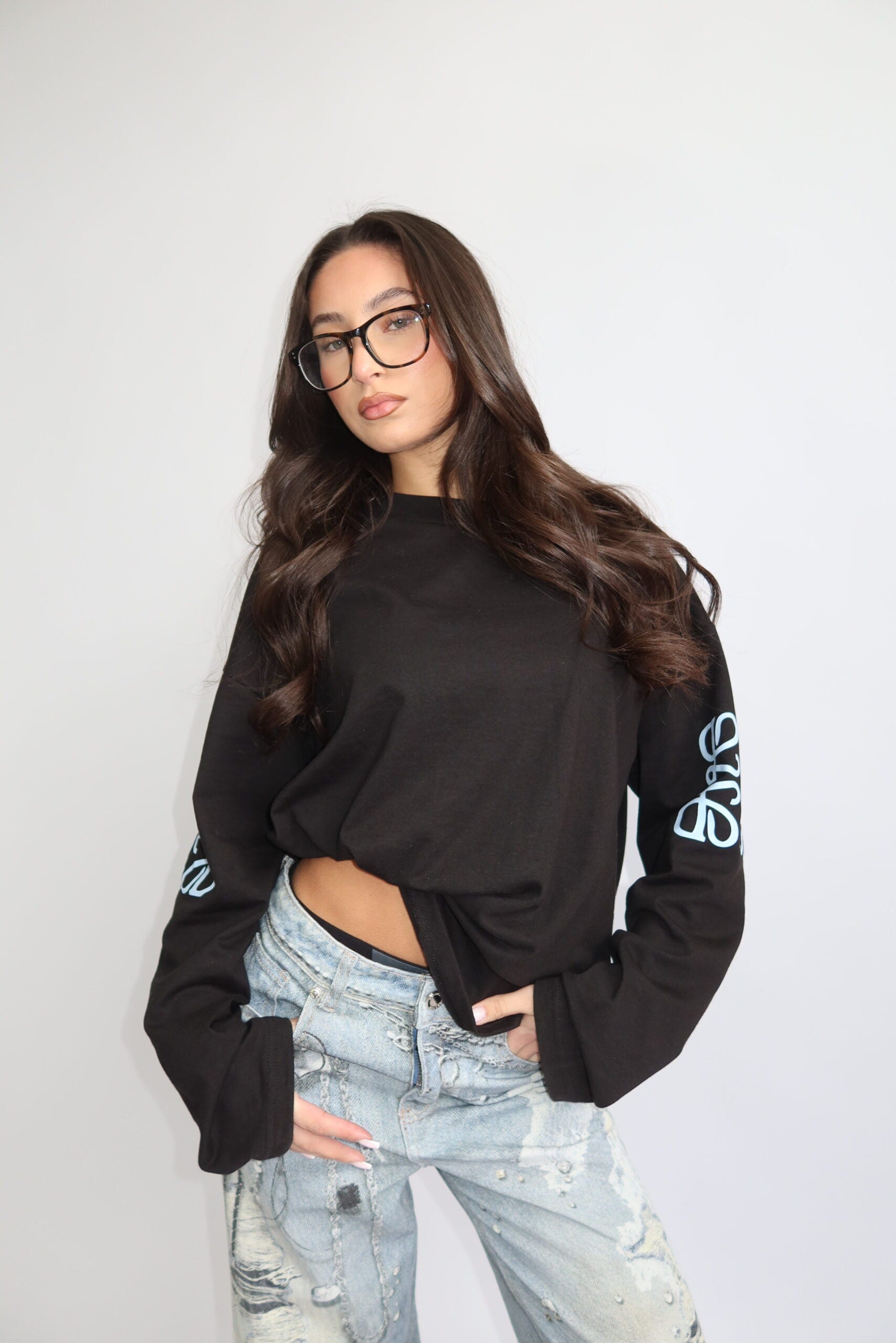 PRE ORDER - Monogram Long Sleeve Black