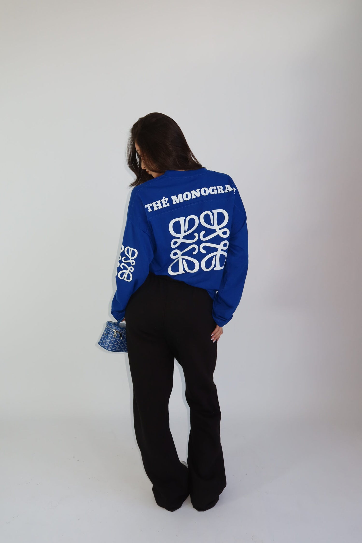 PRE ORDER - Monogram Long Sleeve Cobalt Blue