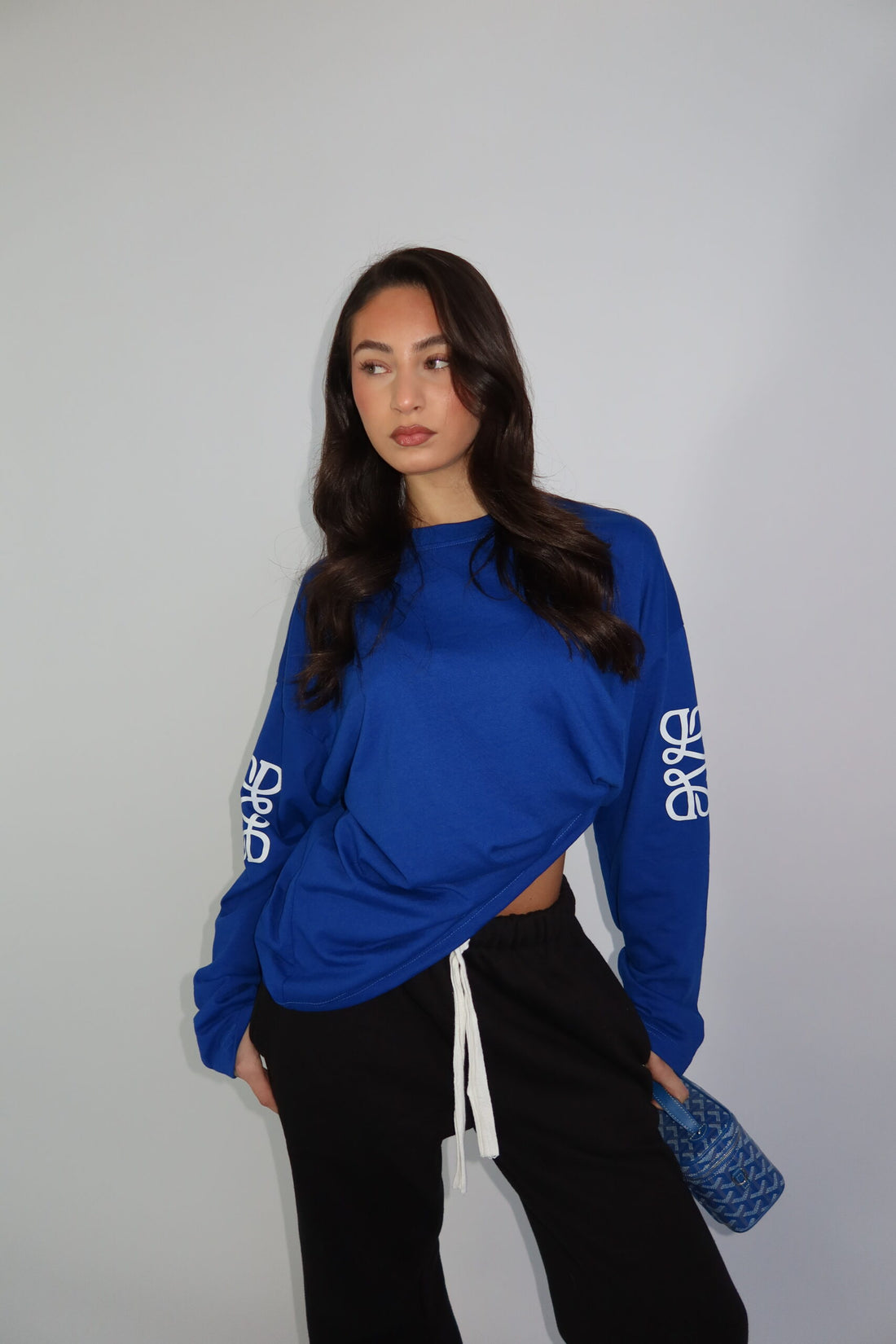 Monogram Long Sleeve Cobalt Blue
