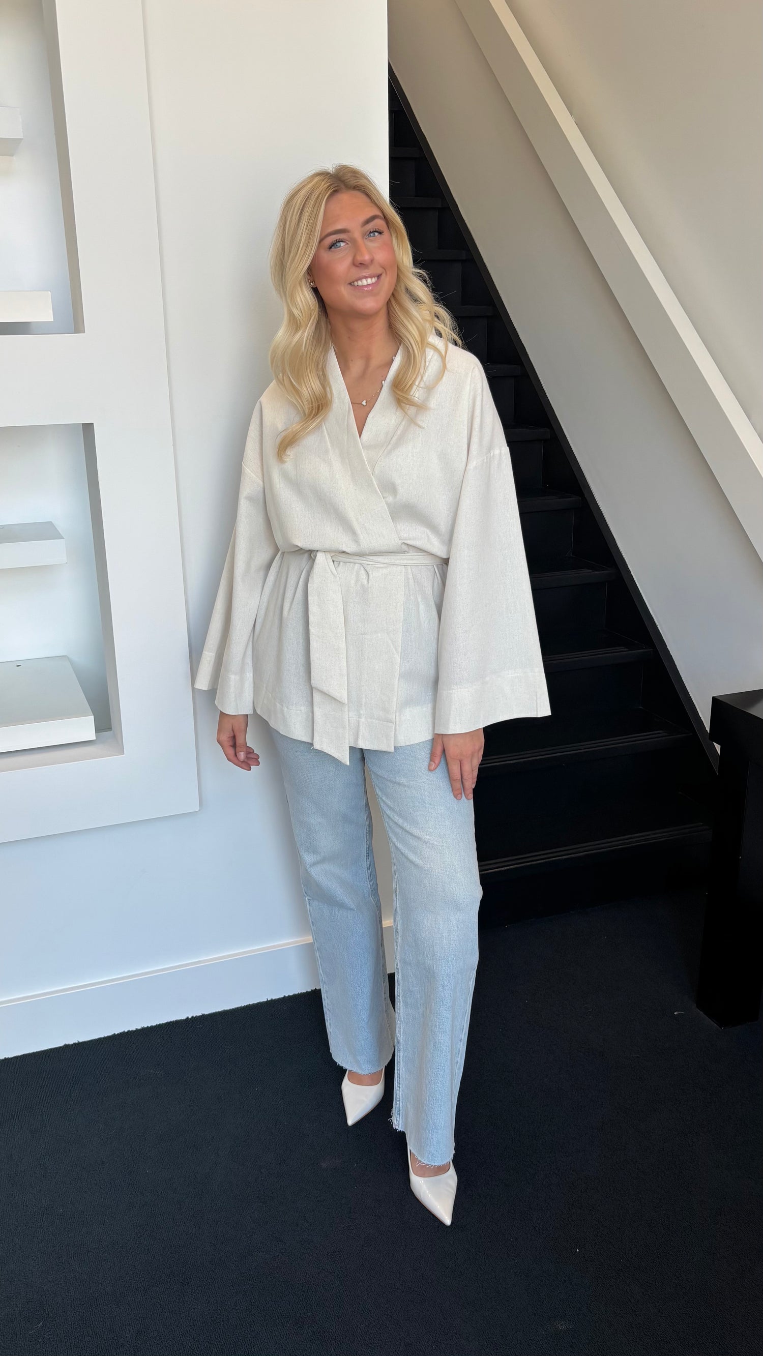 Linnen Breeze Kimono Beige