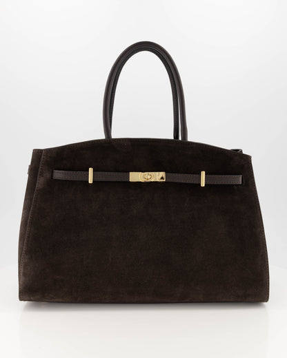 Bibi Suede Bag Dark Brown
