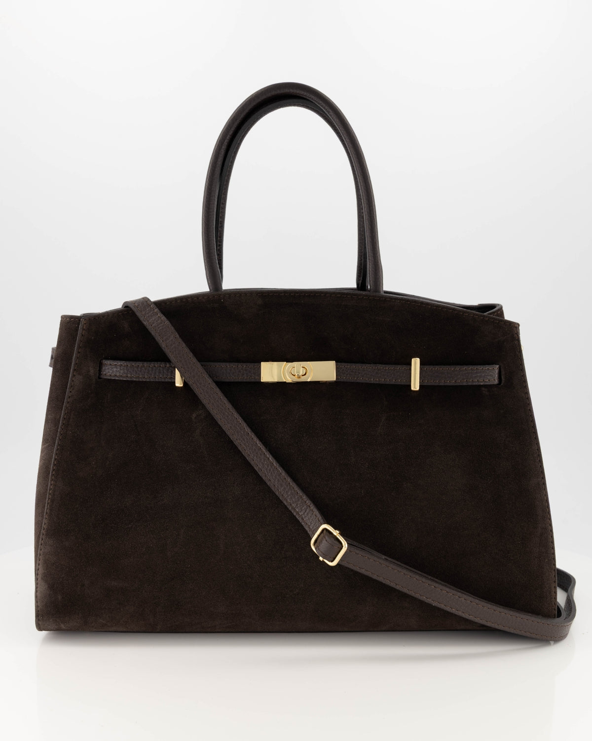Bibi Suede Bag Dark Brown