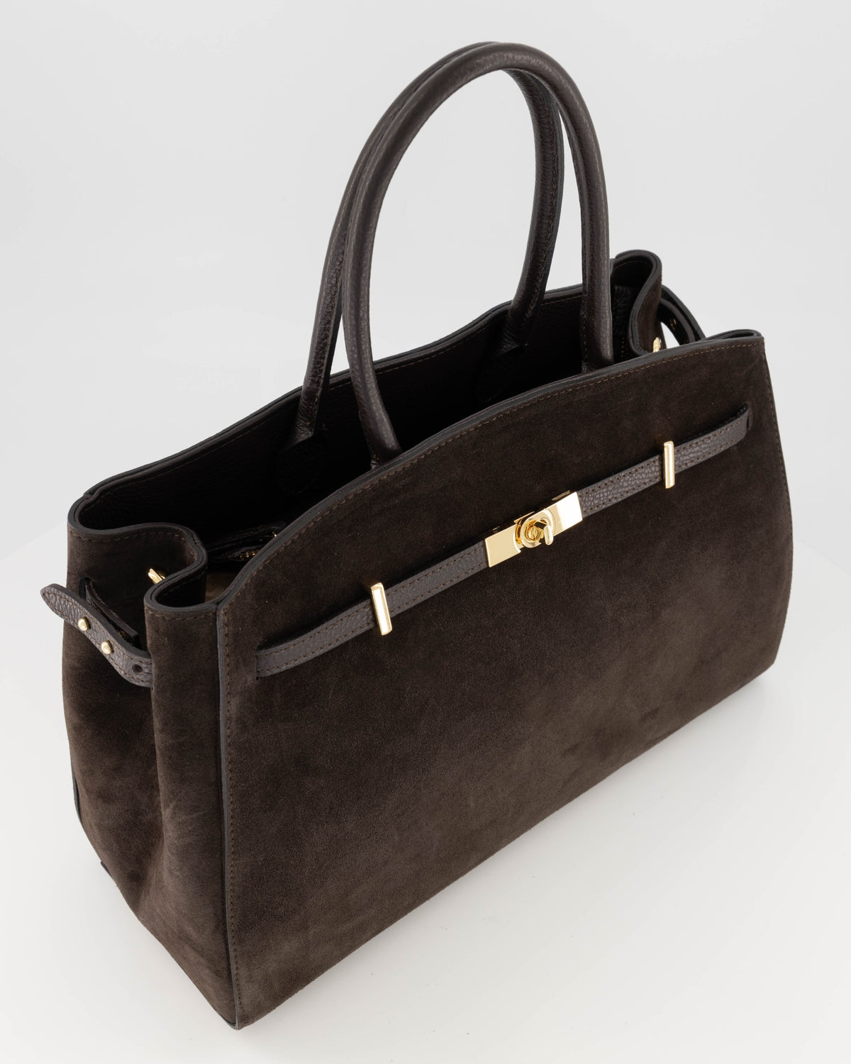 Bibi Suede Bag Dark Brown