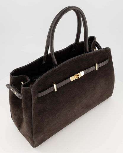 Bibi Suede Bag Dark Brown