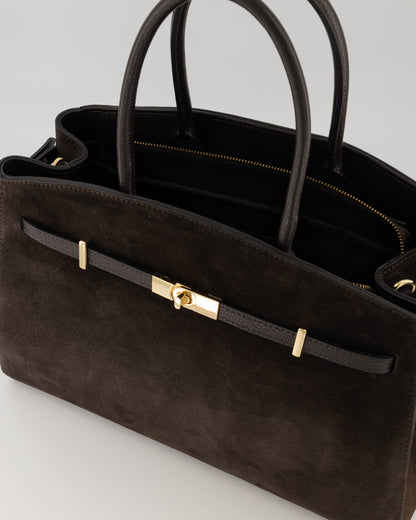 Bibi Suede Bag Dark Brown