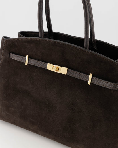 Bibi Suede Bag Dark Brown