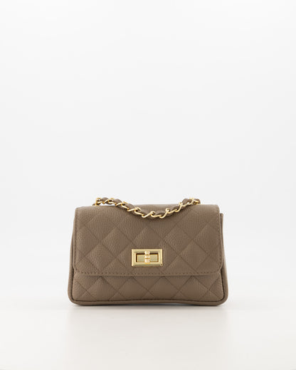 Amara Real Leather Bag Taupe