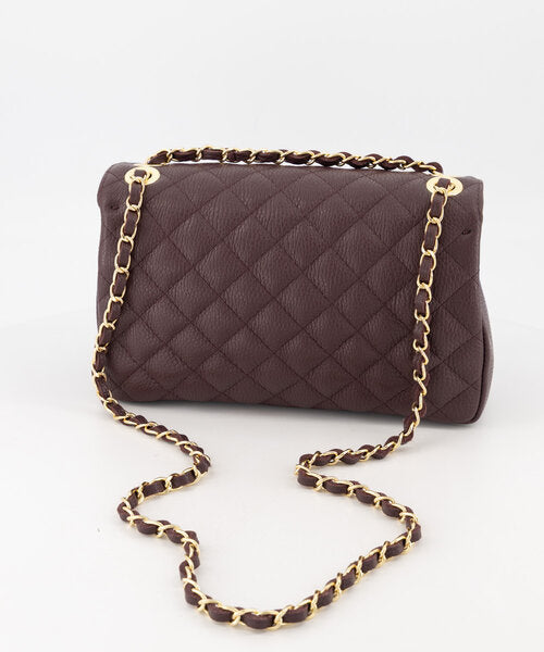 Audrey Real Leather Bag Burgundy