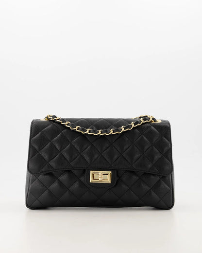 Audrey Real Leather Bag Black