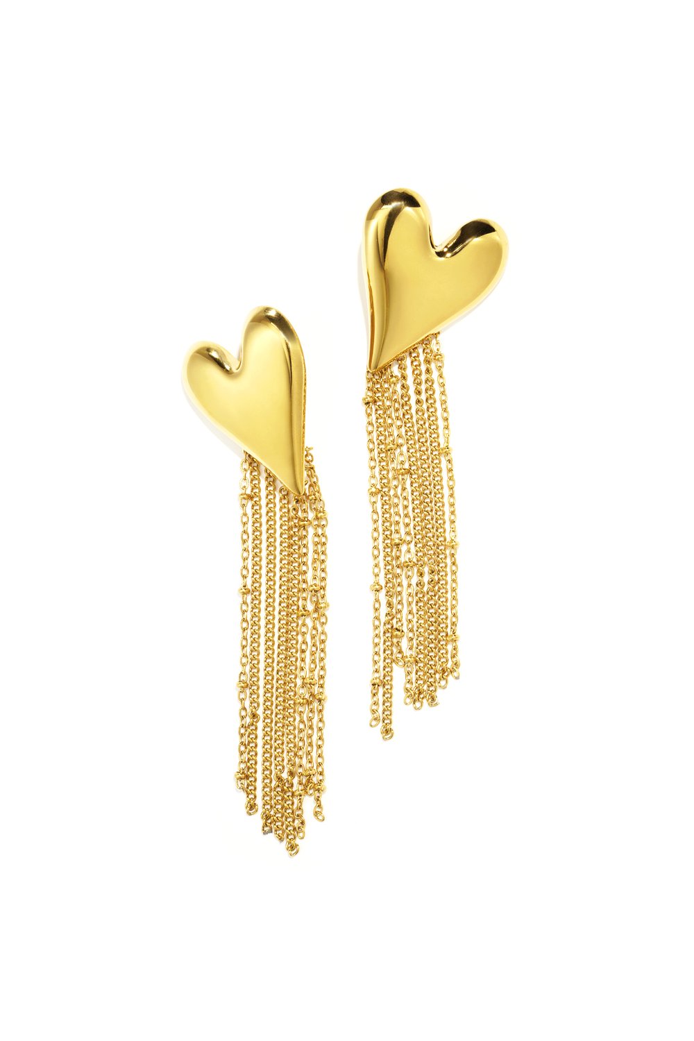 Heart Swing Earrings Gold