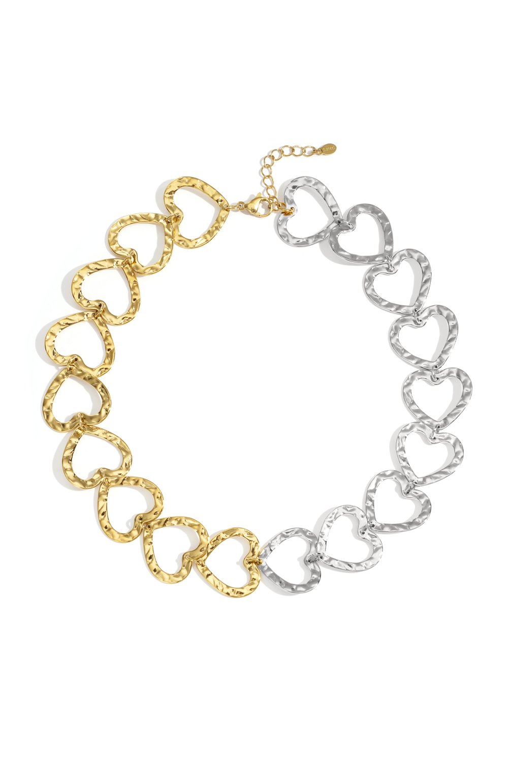 Heart Chain Necklace Gold Silver