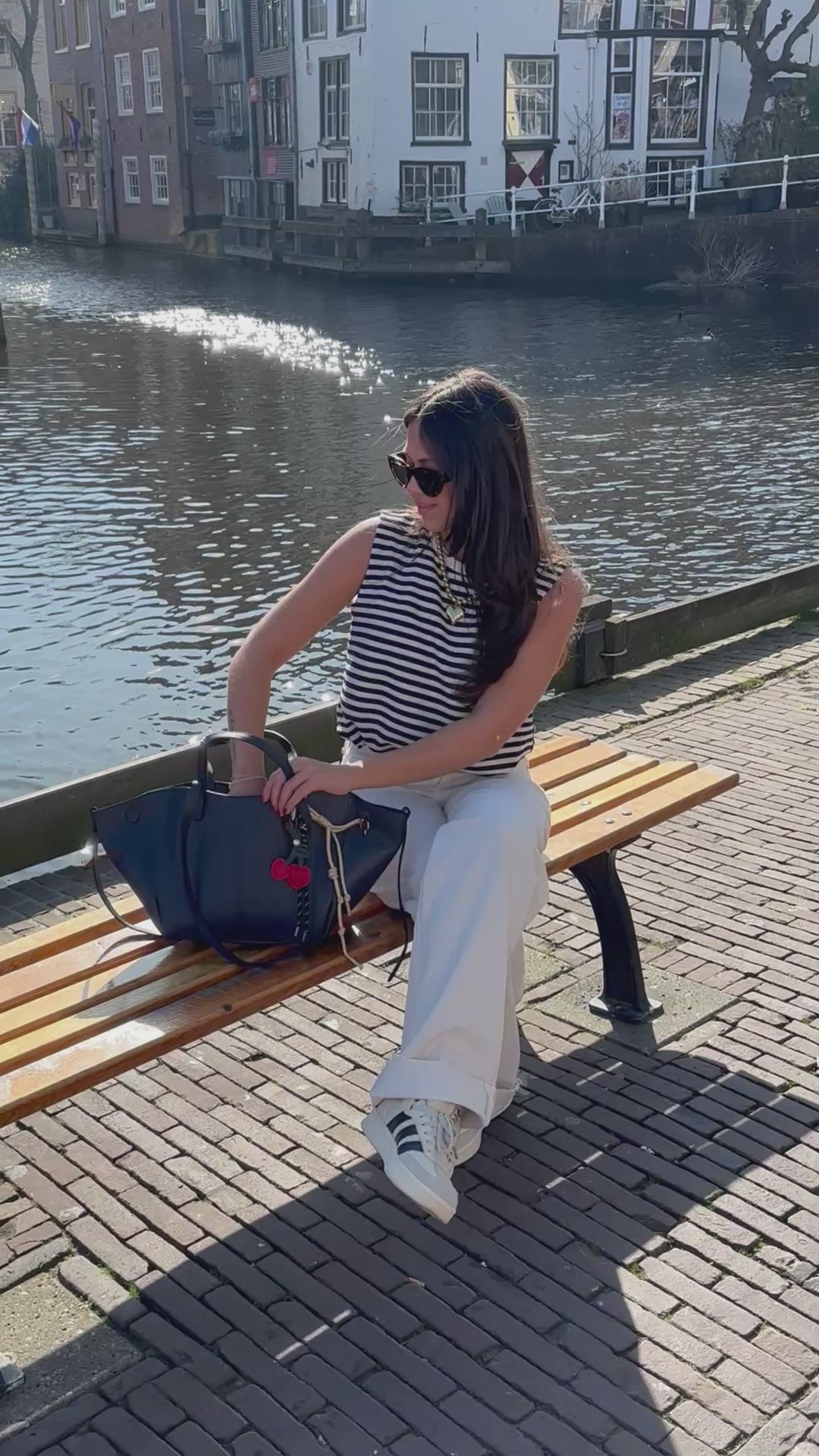 Martha Leather Bag Navy